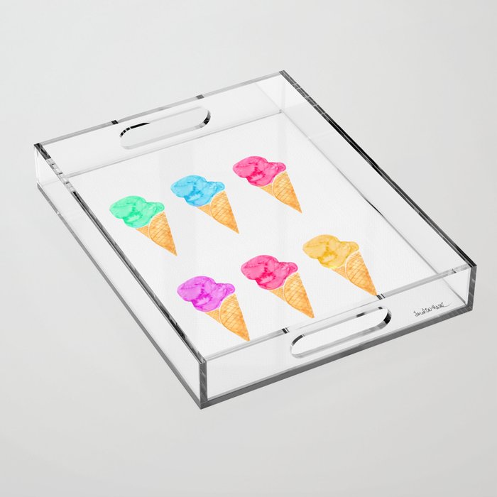 Ice Cream Cones- Multicolored  Acrylic Tray