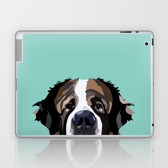 Saint Bernard pet portrait dog breed gifts for pure breed dog lovers Laptop iPad Skin
