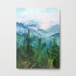 Spring Mountainscape Metal Print