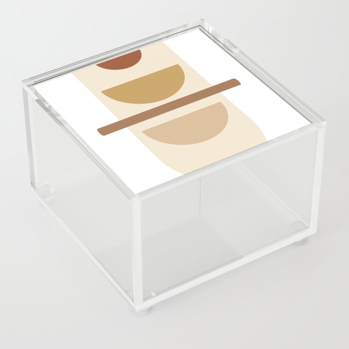 Funky Shapes Print Composition 15, Modern Art V1 Acrylic Box