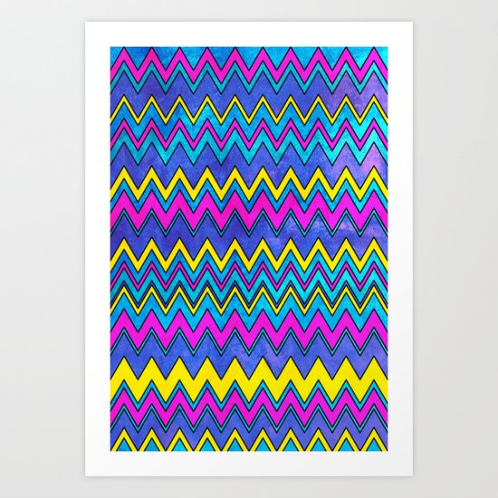 Neon Wave Art Print