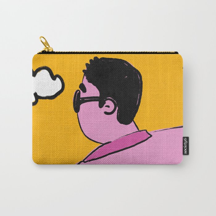 Cool Guy Pink and Yellow Retro 90s Carry-All Pouch
