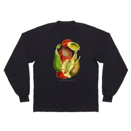 Three Nepenthes Vintage Illustration Long Sleeve T-shirt