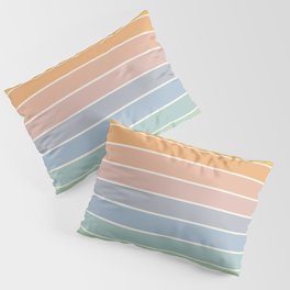Gradient Arch XIII Retro Mid Century Modern Rainbow Pillow Sham