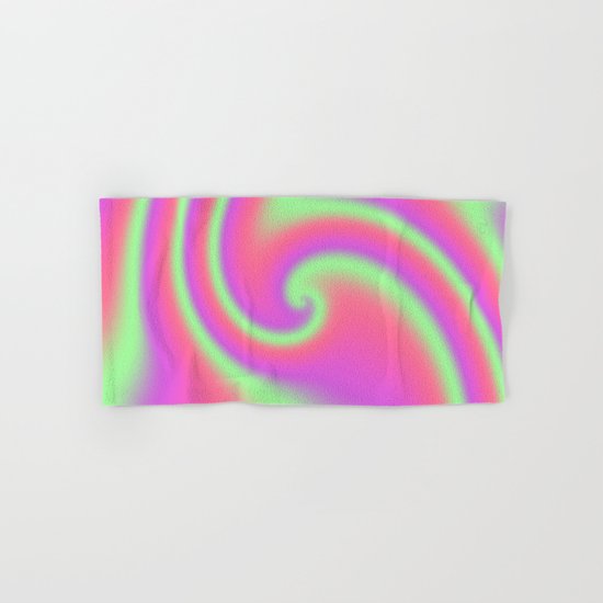 Tutti Frutti Ribbon Candy Fractal Hand & Bath Towel