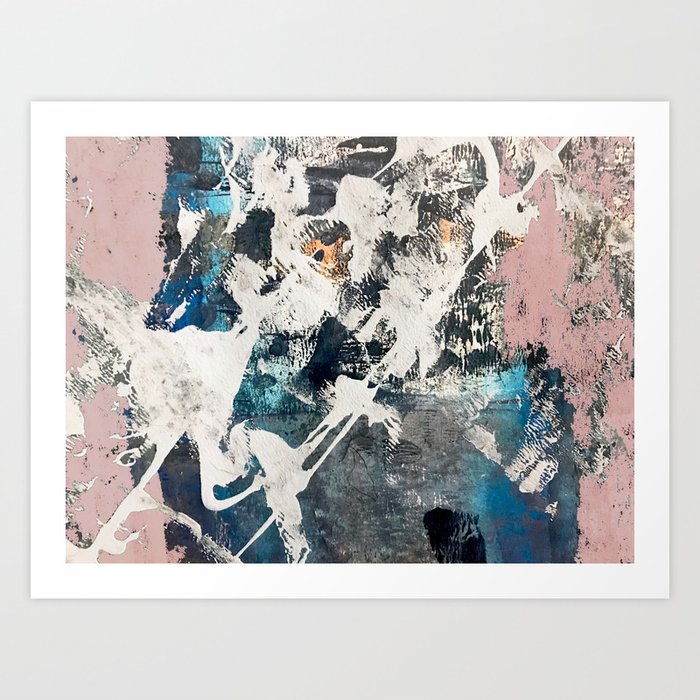 Breaker Of Chains A Colorful Abstract With White Pink Blue Gray