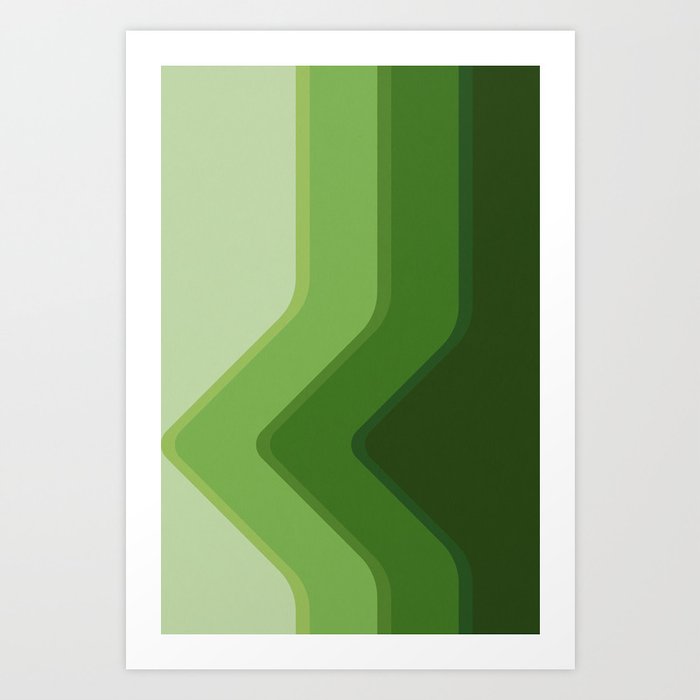 Shades of green Art Print
