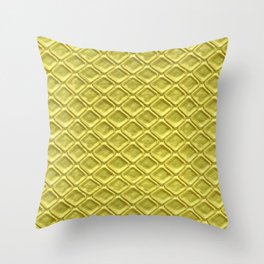 Regal Gold Honeycomb Throw Pillow