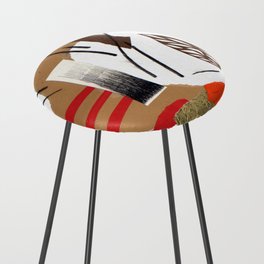 abstract collage Counter Stool