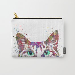 Peeking cat Carry-All Pouch | Painting, Catlovergift, Catprint, Watercolorcat, Peekingcat, Catart, Catportrait, Cat, Catwalldecor, Peeking 