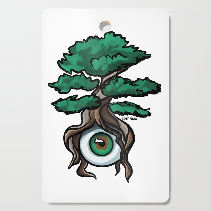 Bonsai Tree Green Eye Cutting Board