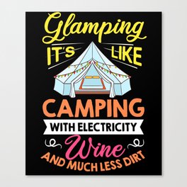 Glamping Tent Camping RV Glamper Ideas Canvas Print