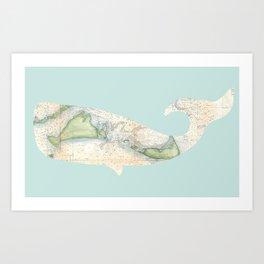 Nantucket Whale Art Print