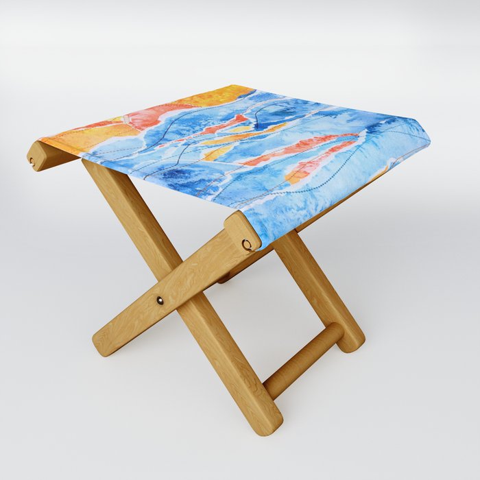 ocean sunset Folding Stool