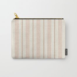 ivy stripes - cream, rust and terracotta Carry-All Pouch | Farmhouse, Verticalstripes, Ivory, Stripes, Graphicdesign, Irregularstripes, Rust, Woven, Pinstripes, Terracotta 