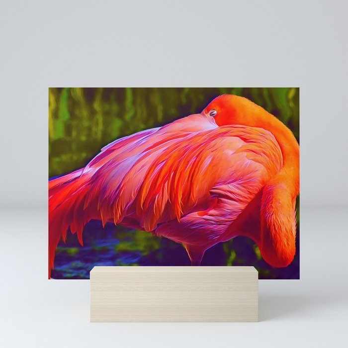 Tropical Flamingo Mini Art Print