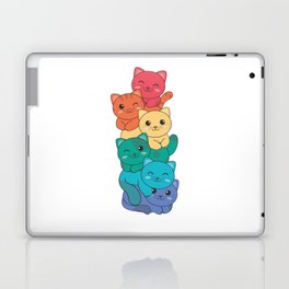 Rainbow Flag Gay Pride Lgbtq Cats Cute Cat Laptop Skin
