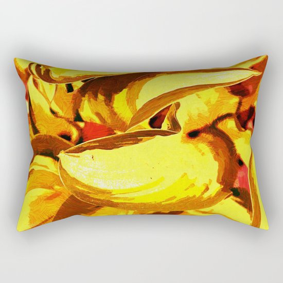 Sunset Foliage Abstract Rectangular Pillow