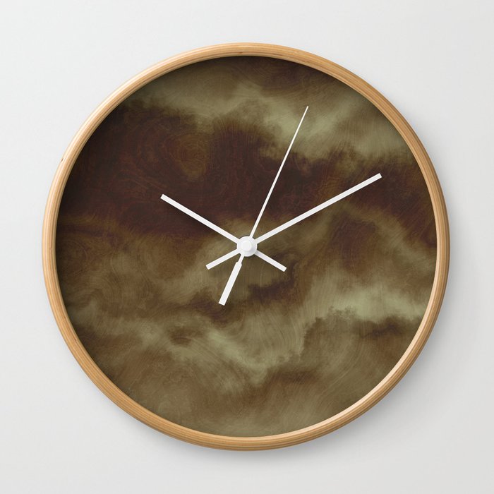 Brown Coffee Colors Wall Clock
