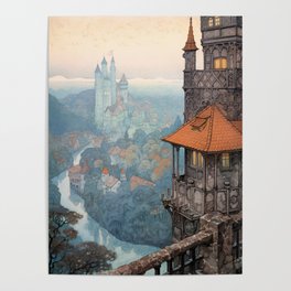 Castle Balcony Poster