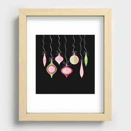 Vintage Christmas Ornaments // Midcentury | Atomic | Retro | Holiday Decor Recessed Framed Print