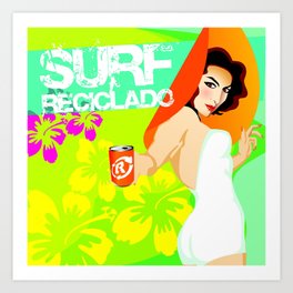 María Surf Art Print