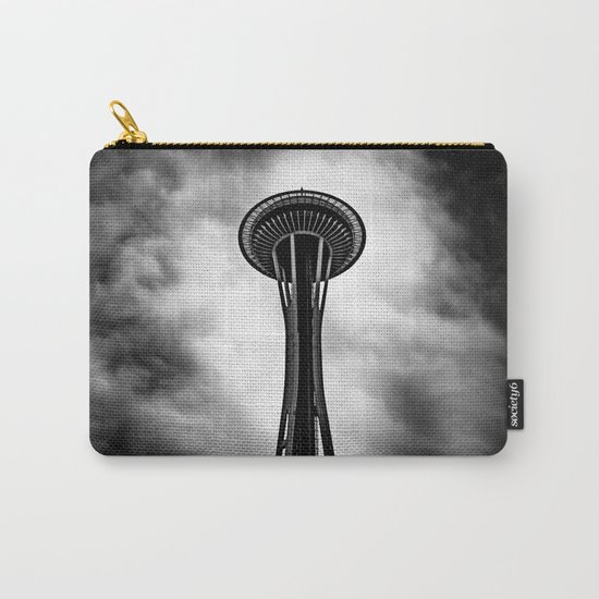 Space Needle Black and white Carry-All Pouch