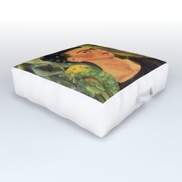 Kahlo - Self-Portrait with Bonito Outdoor Floor Cushion