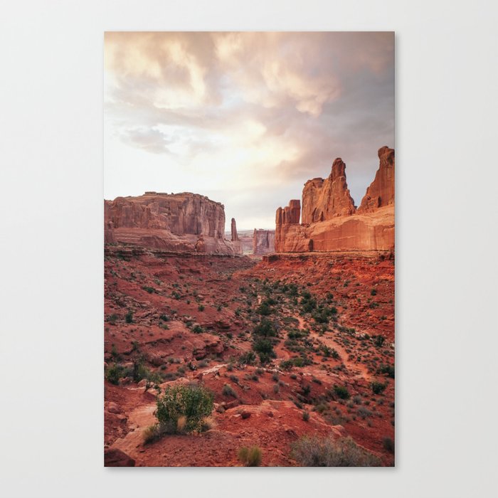 Fire Red Rock Formations in Utah Canvas Print