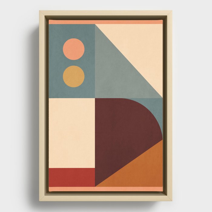 Abstract Geometric Shapes 47 Framed Canvas