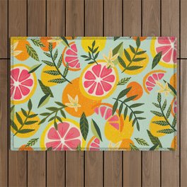 Grapefruit Blooms – Mint Palette Outdoor Rug