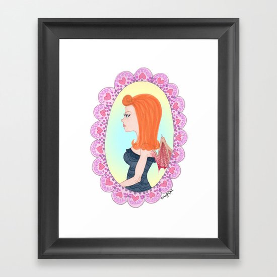 the locket photo Framed Art Print