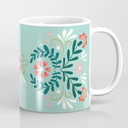Floral Folk Pattern Coffee Mug