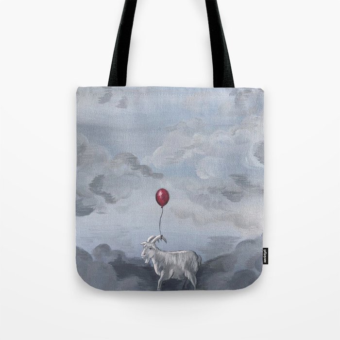 Goat in a Cloud Bank Tote Bag