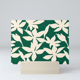 Green Leaf Chic Pattern Mini Art Print