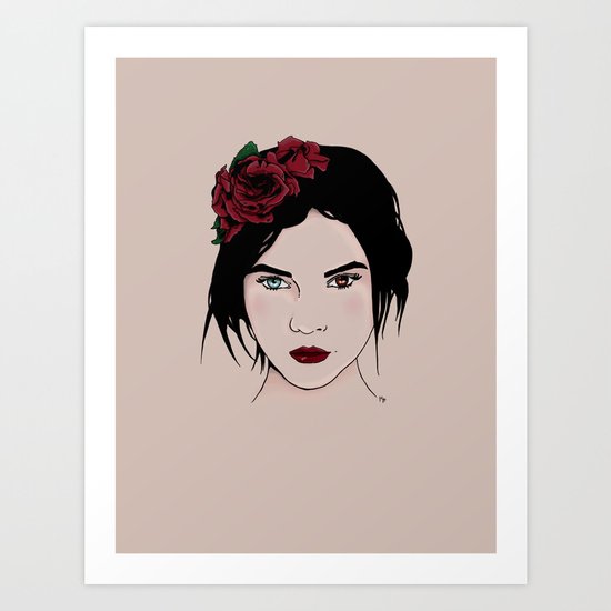 Brown & Blue Art Print
