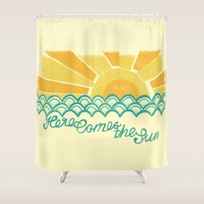 Here Comes the Sun Shower Curtain by jennytiffany Society6
