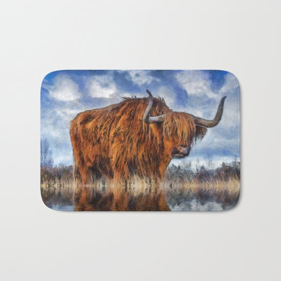 Meadow Bull Bath Mat