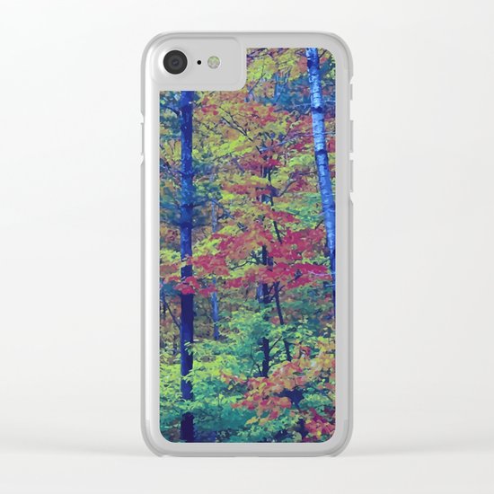 Forest - with exaggerated colors Clear iPhone Case