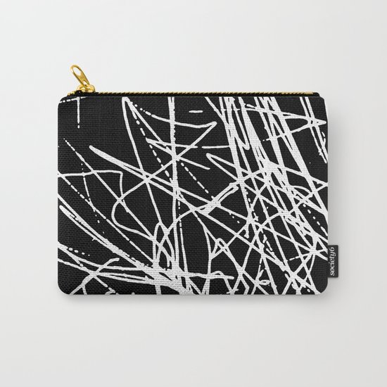 Daisy Scribble Black Carry-All Pouch