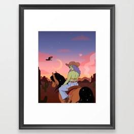 Space Cowgirl Framed Art Print