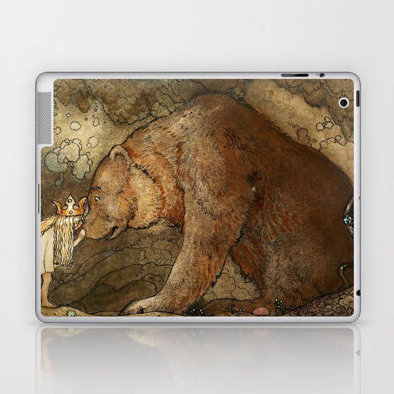 “She Kissed the Bear” by John Bauer Laptop & iPad Skin