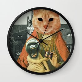 Aus den sieben leben einer katze · pope Wall Clock