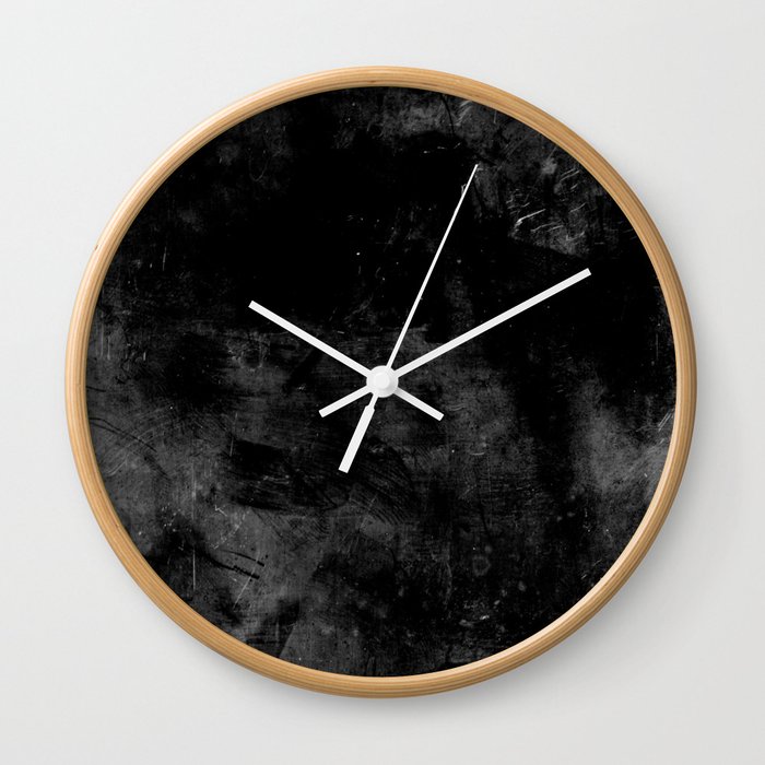 Black as coal Wall Clock