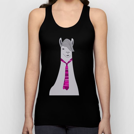 Lama Hipster Design Unisex Tank Top