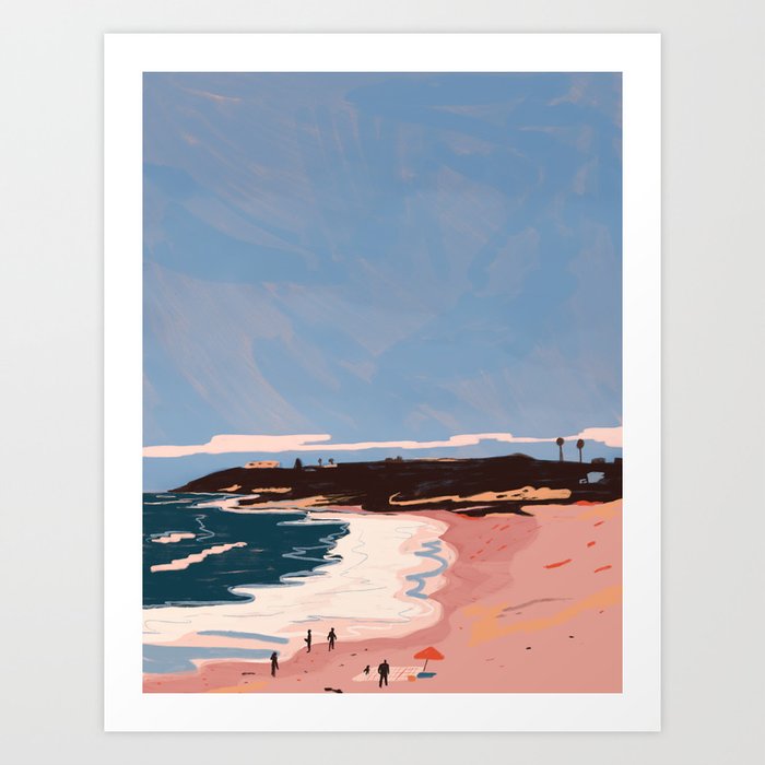 California Beach Art Print By Haleytippmann Society6