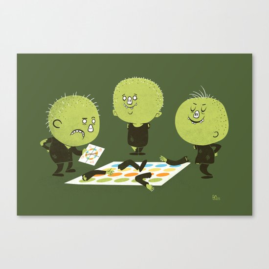 Zombie Twister Canvas Print