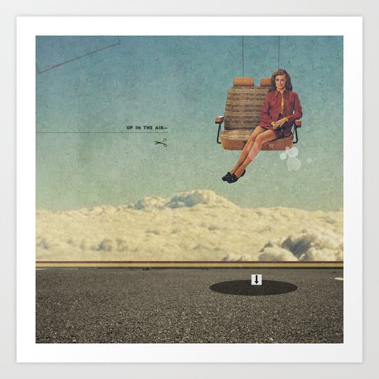 Up In The Air | Collage Art Print