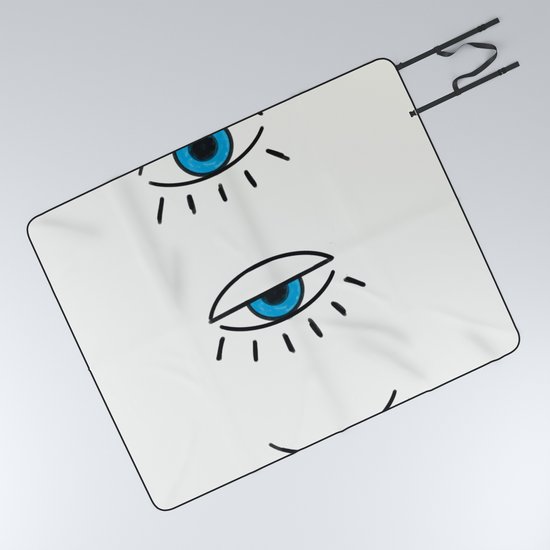 Summer Evil Eyes Picnic Blanket By Cafelab Society6