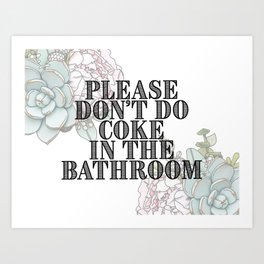 Amazon Com Please Don T Do Coke In The Bathroom Cross Stitch Poster Funny Bathroom Decor Handmade